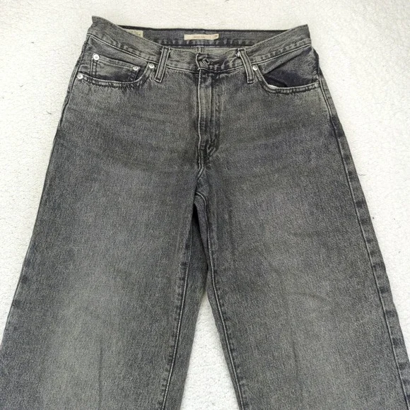 Levi's Premium Baggy Dad Jeans Women's Size 28 Gray Wash High Waist Denim - Picture 3 of 9